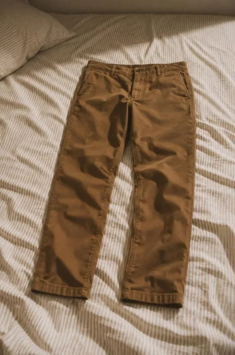 Brown cotton chinos